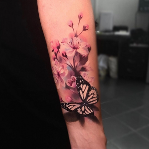 ▷ Tatuaje de flor de cerezo: Características e ideas [2023]