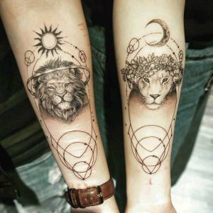 tatuaje de animales de leones